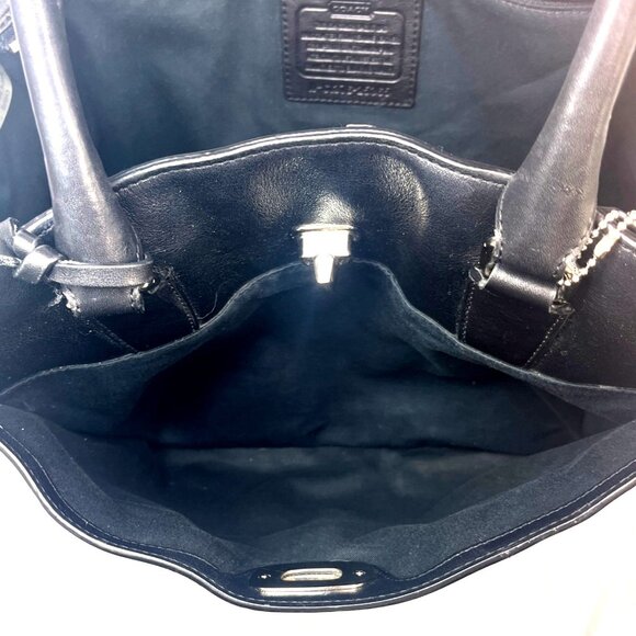 Coach Black Leather Lg Legacy Chelsea Carryall Satchel W Tassels & Hangtag 25365 - Picture 13 of 14